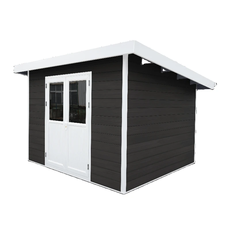 

D-series custom easy assembly prefabricated wood-plastic composite house garden shed wood-plastic composite shed