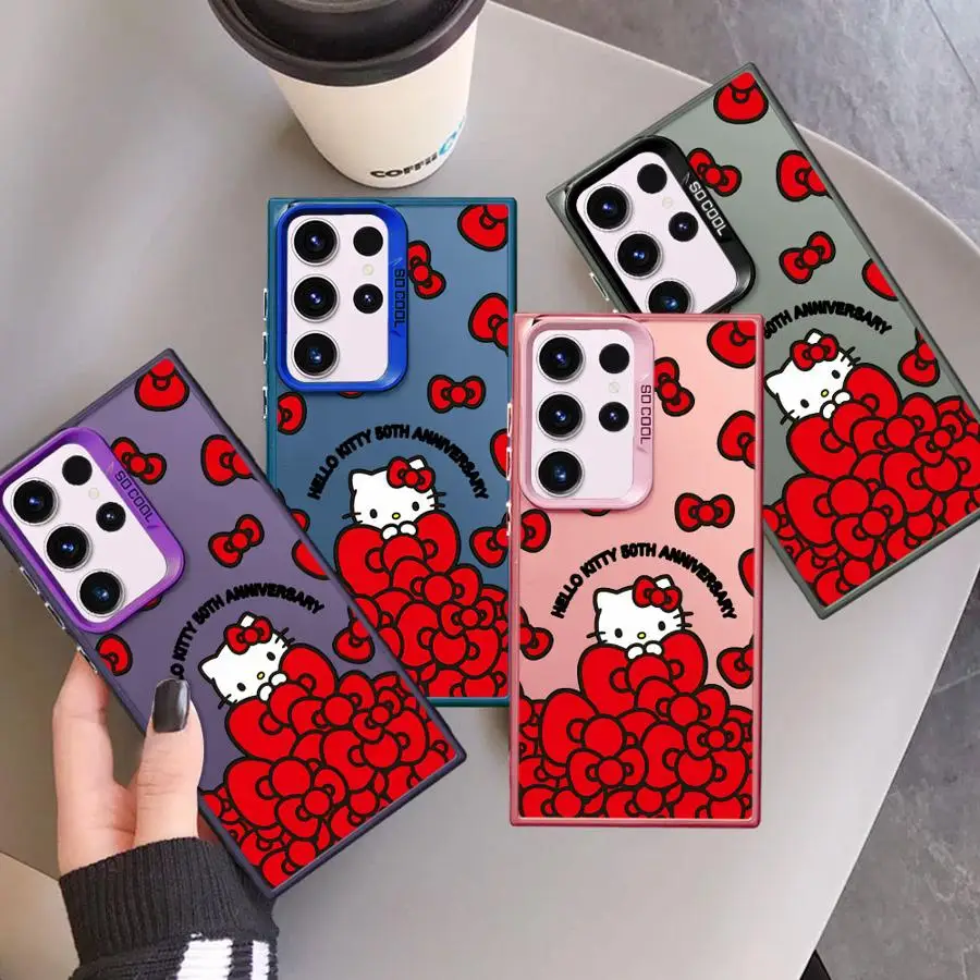Case for Samsung Galaxy S26 S23 Ultra S25 Edge S20 Plus Note 20 Ultra S24 FE S23 S21 S22 Phone Cover Cute Sanrio Hello Kitty