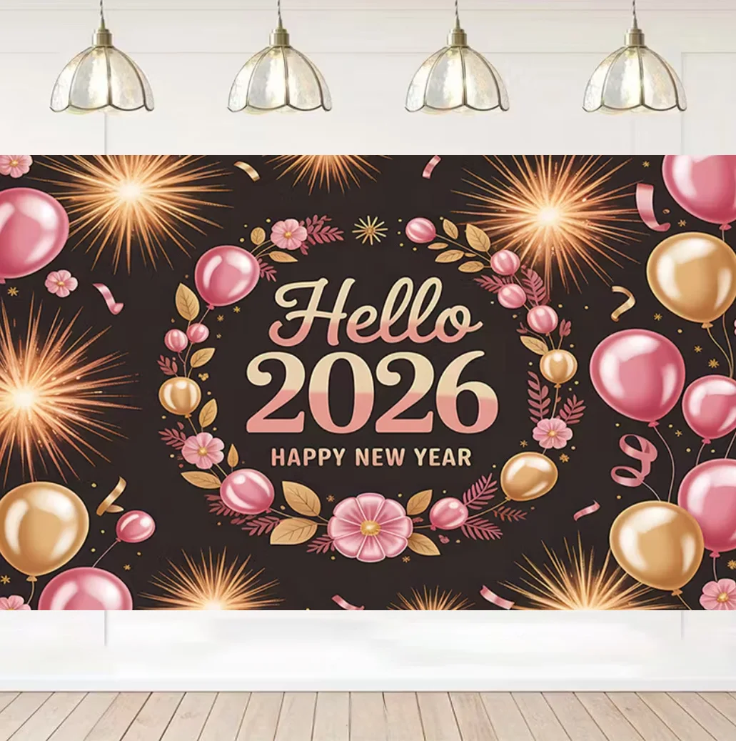 2026 سنة جديدة سعيدة خلفية ساعة ذهبية سوداء لوازم التصوير خلفية احتفال الأسرة الطرف الديكور صورة تبادل لاطلاق النار الدعامة