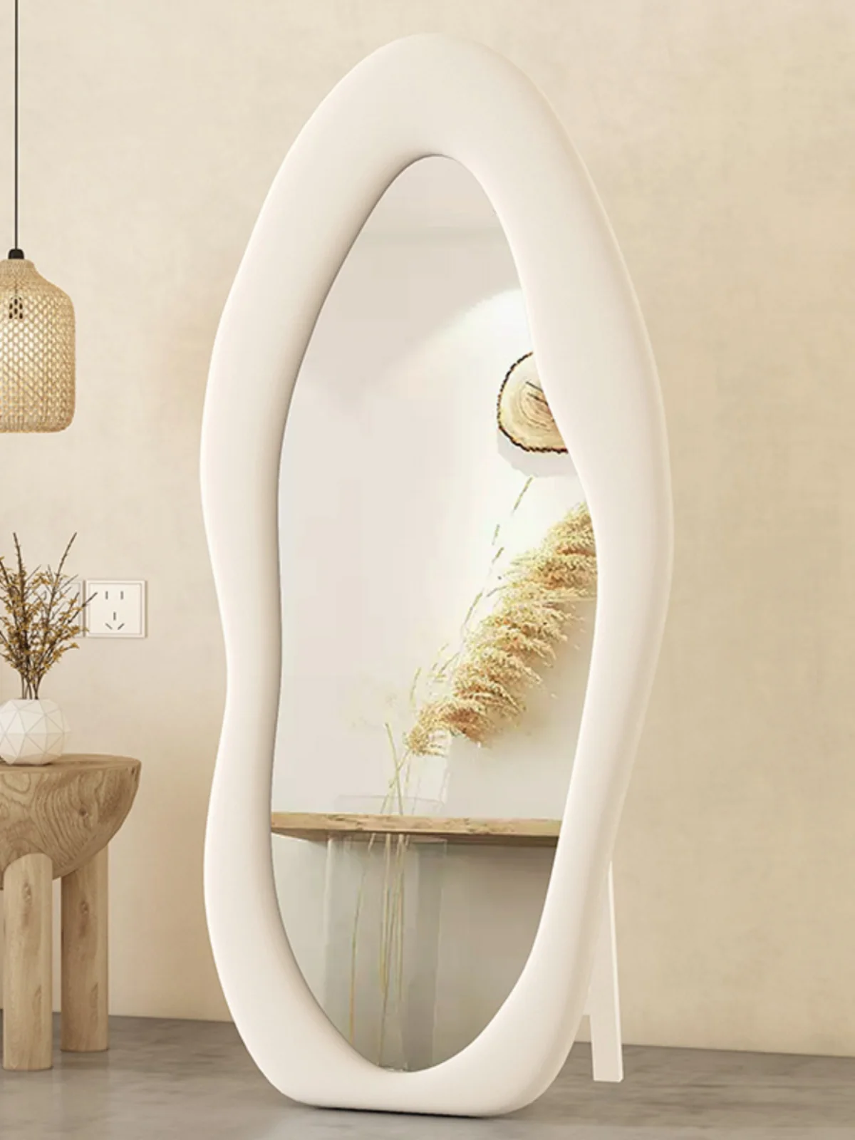 

Internet celebrity light luxury mirror, home full-length mirror, special-shaped floor-to-ceiling mirror, ins, irregular dressing