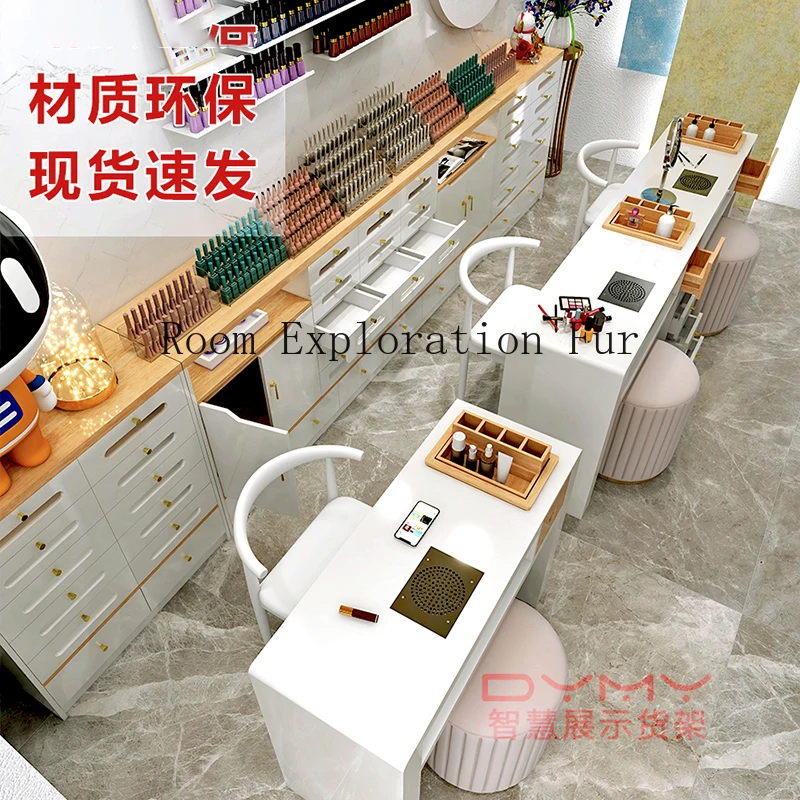 Makeup White Nail Table Luxury Modern Dressing Professional Manicure Table Headboards Mesa Manicura Beauty Furniture LJ50MT