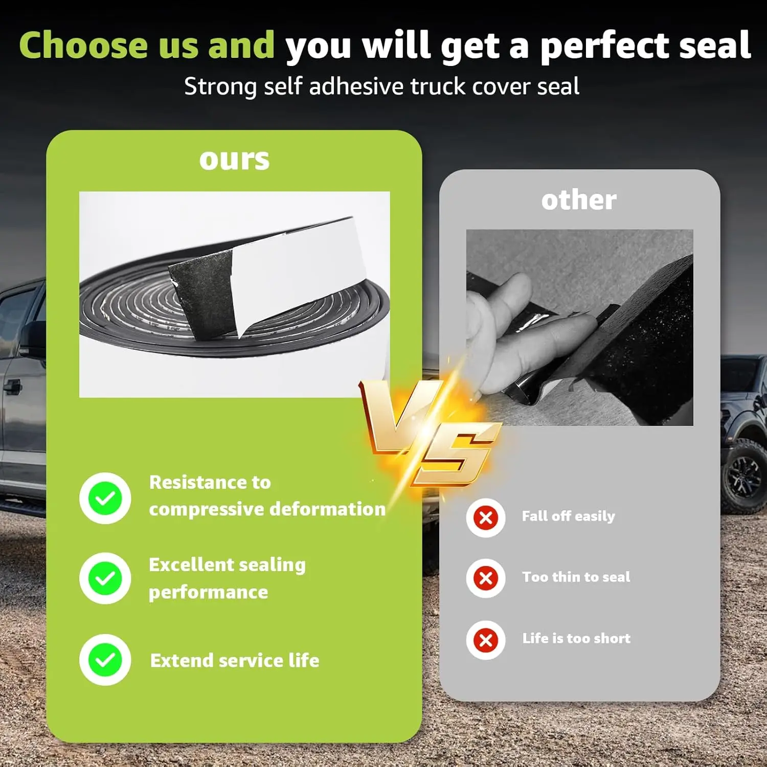 23ft Truck Cap Rubber Seal Camper Shell for Truck Cap 200 lbs or Less Seal Kit Camper Shell Seal Strip Car Accessories