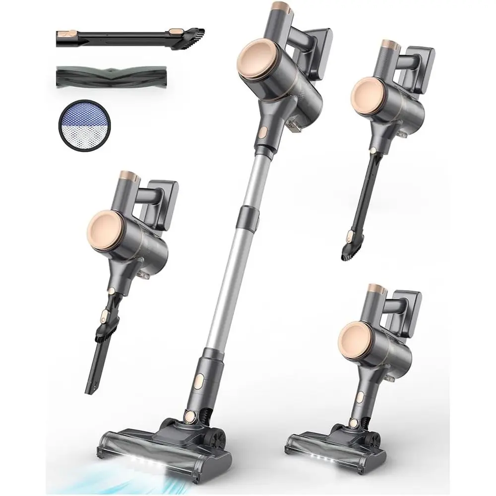 

Lightweight Stick Vacuum with Powerful Suction, 2200mAh Battery, 40 Mins Runtime, Self-Standing, Rechargeable Vacuum Cleaners fo