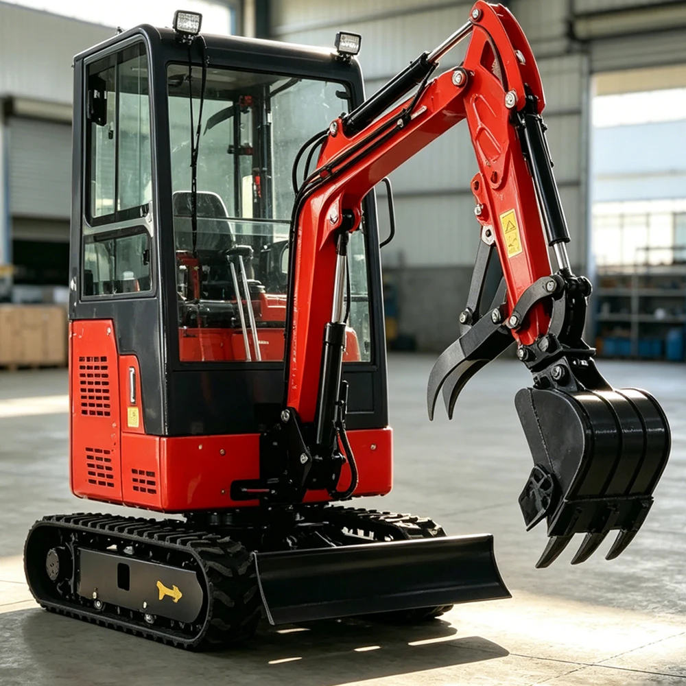 Durable Small Hydraulic Excavator 0.025m³ Bucket Customize Diesel Mini Digger Swing Boom for Drainage Ditch Work view 2