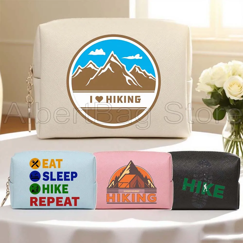 

Hiking Boot Hike Outdoor Lover Birthday Gifts PU Travel Cosmetic Bag Women Makeup Bags Waterproof Toiletry Organizer Storage Bag