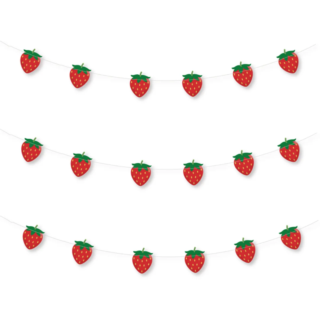 Watermelon Garlands Summer Watermelon Dwarf Banner Hawaiian Fruits Swirls Pendants Tropical Beach Happy Birthday Party Decor