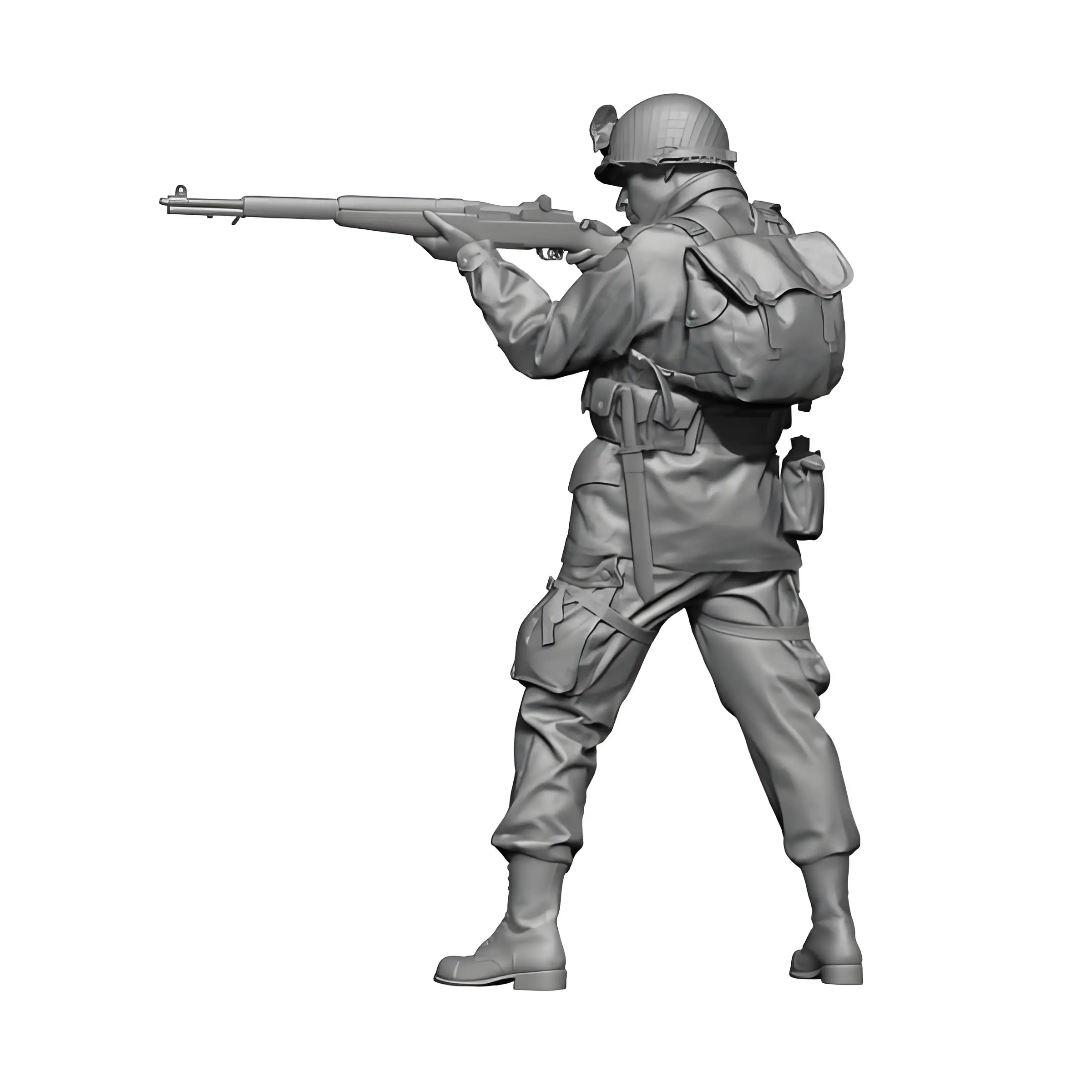 1/35 Resin Doll Model Set American Soldier Resin White Model GK Resin Model Unassembled and Unpainted