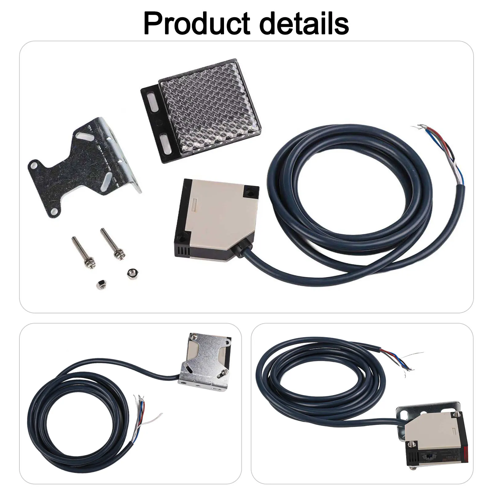 Detection Sensor Reflective Sensor Object Monitoring Metal Shell Construction Adjustable Detection Range 4M For Object Detection