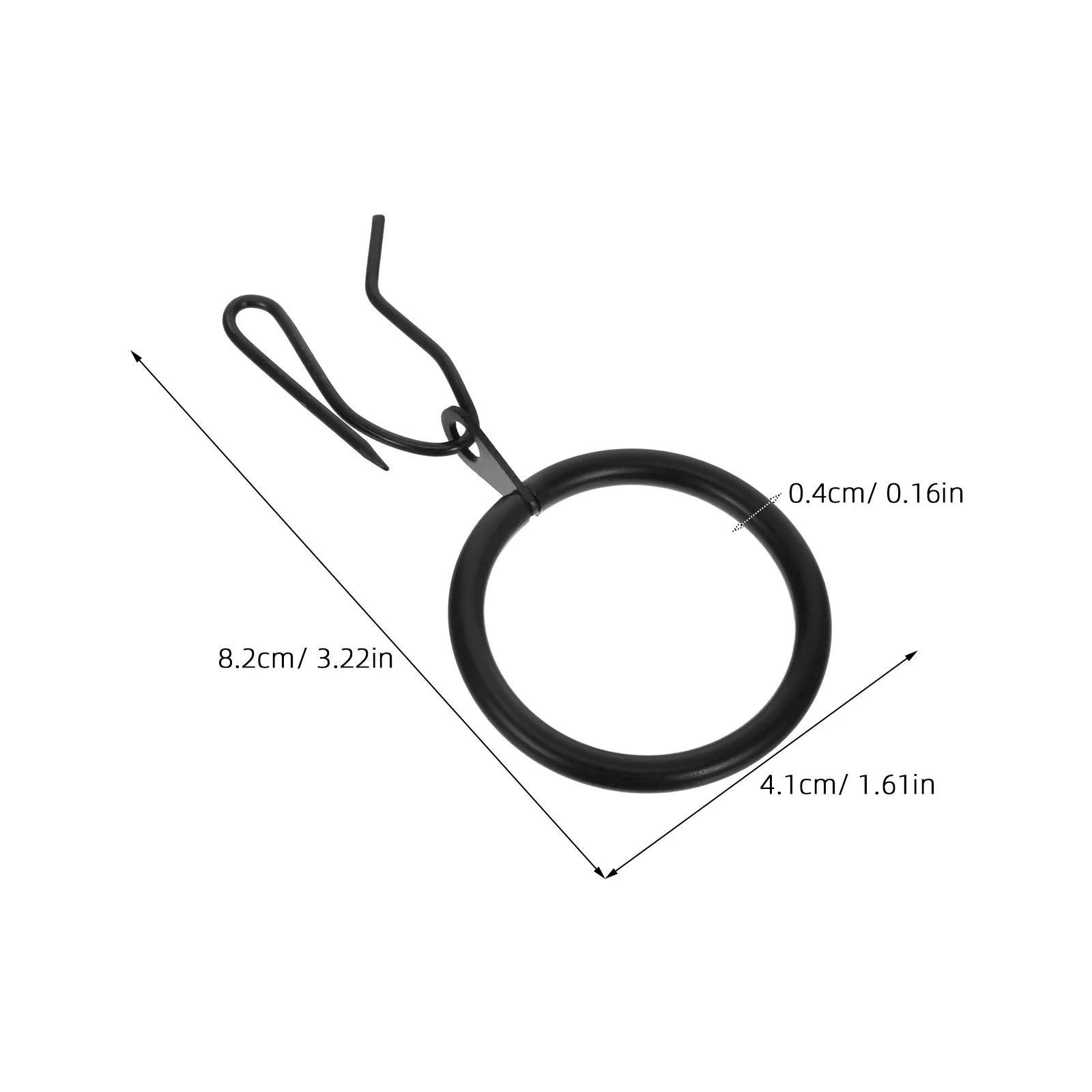 24Sets Curtain Hanging Rings Metal Eyelet Heavy Duty Drapery Pin Hooks 32Mm Internal Diameter Bathroom Window Shower Curtain view 2