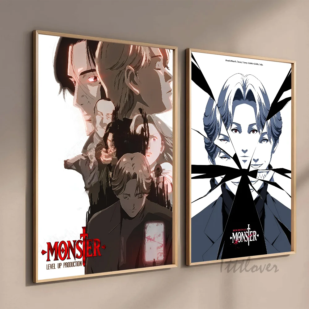 N-Naoki Urasawa S Monster Anime Poster Stickers Art Wall Murals Decor Game Room Decor Gifts HD Painting Cat Cars