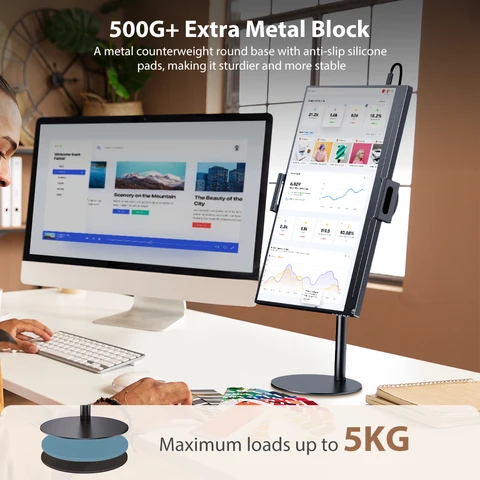 UPERFECT UStand D6 Портативная подставка для монитора черная/белая — фото устройства