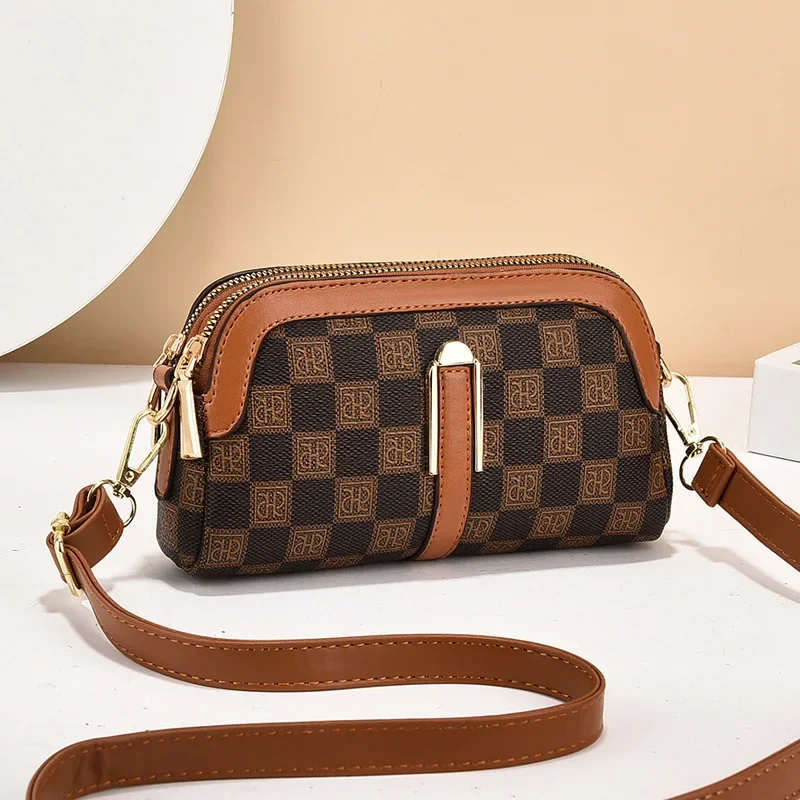 

Fashion Brand Designer Women Shoulder Bag Small Print Leather Letter Female Crossbody Bag Trend Classic Women Small Square Bag