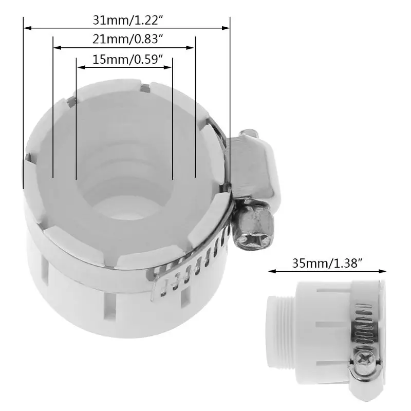 

Y1UB Multi-function Faucet Adapter Connector Non-nipple Joint For Garden Home Kitchen