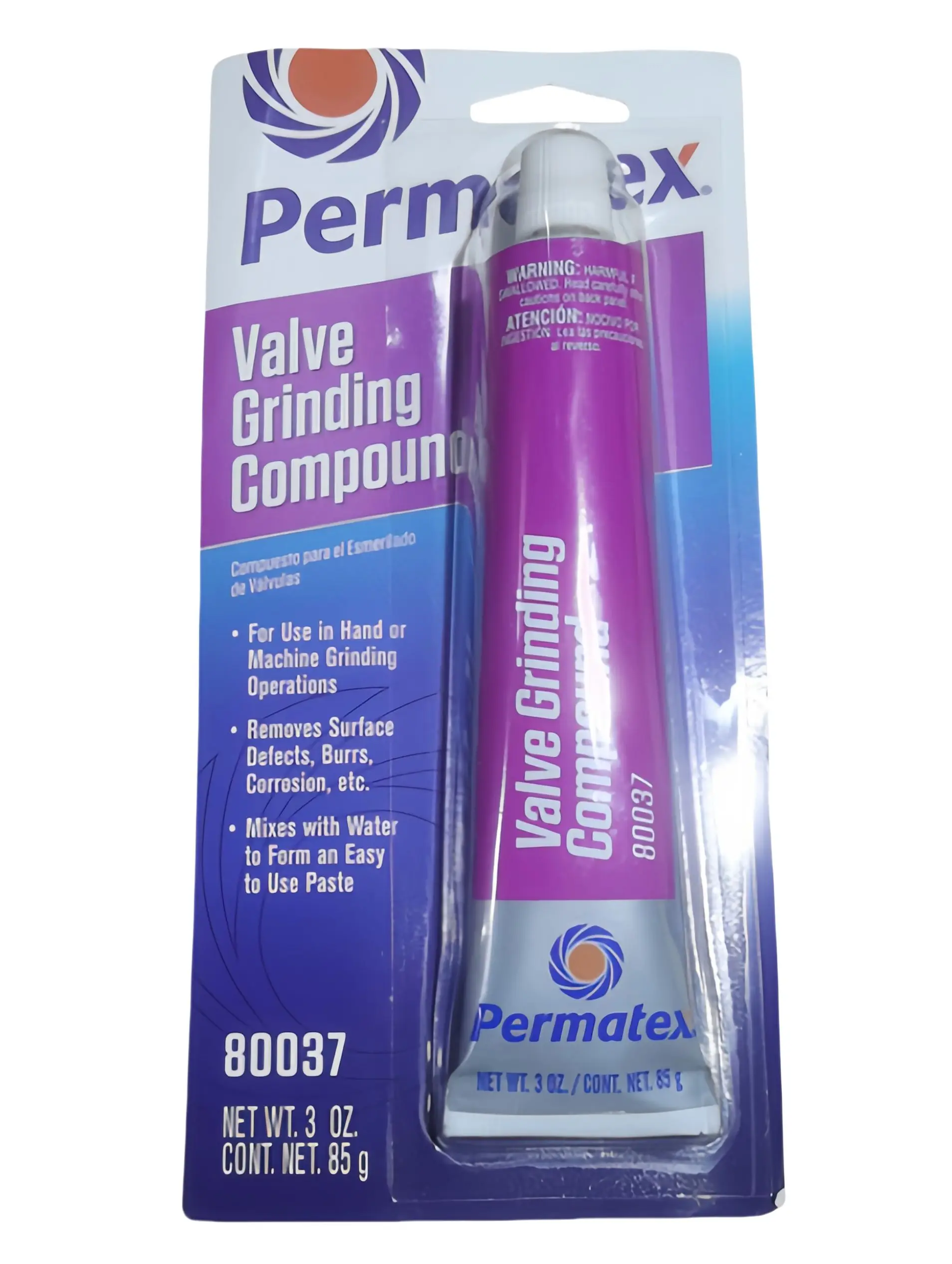 الأصلي Permatex 80037 صمام طحن مجمع 85 جرام لصمامات المقعد شحذ بكرة نوع جزازات العشب #2