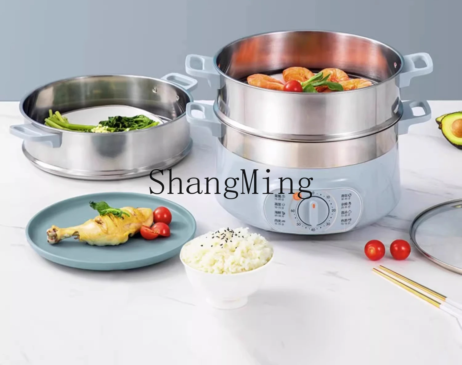 ZYY household multi-functional electric steamer three-layer large-capacity automatic power-off steamer artifact