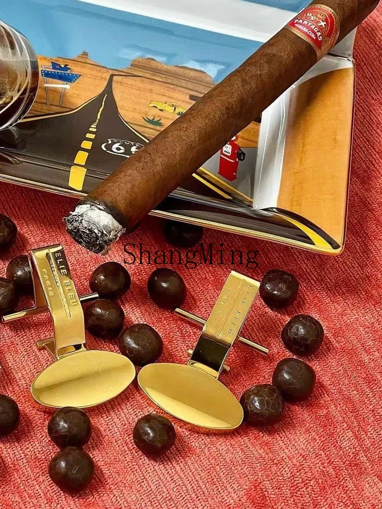 

Ретро-пепельница CL в китайском стиле, простая, но роскошная, с подставкой для сигар в форме баклажана, держатель для сигар.