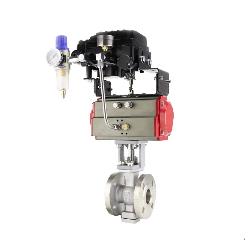 304 stainless steel pneumatic V-ball valve