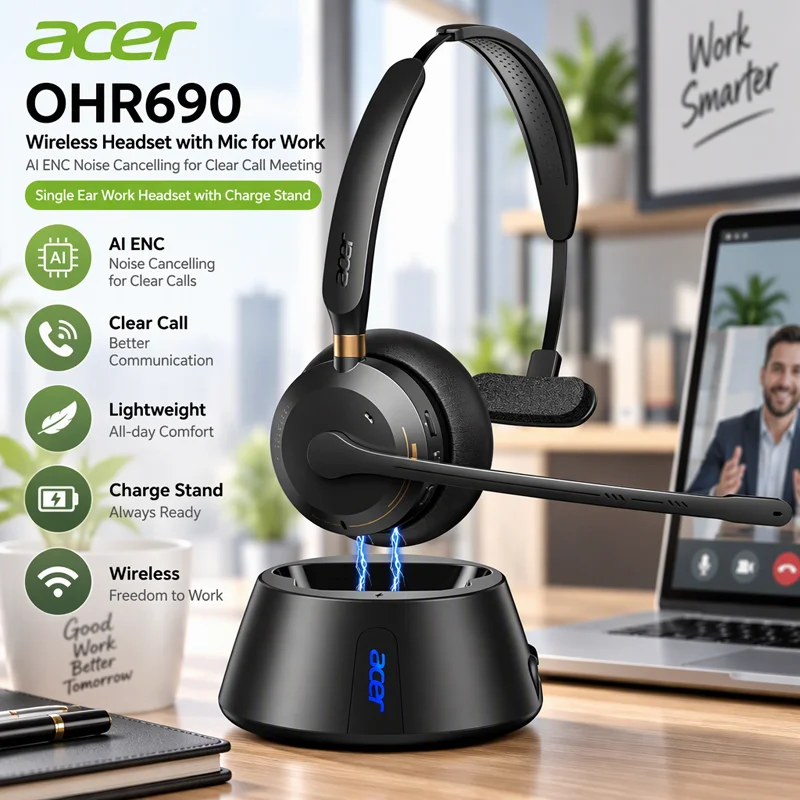 Type C Wired Earphones With Mic - Casque sans fil Acer avec micro