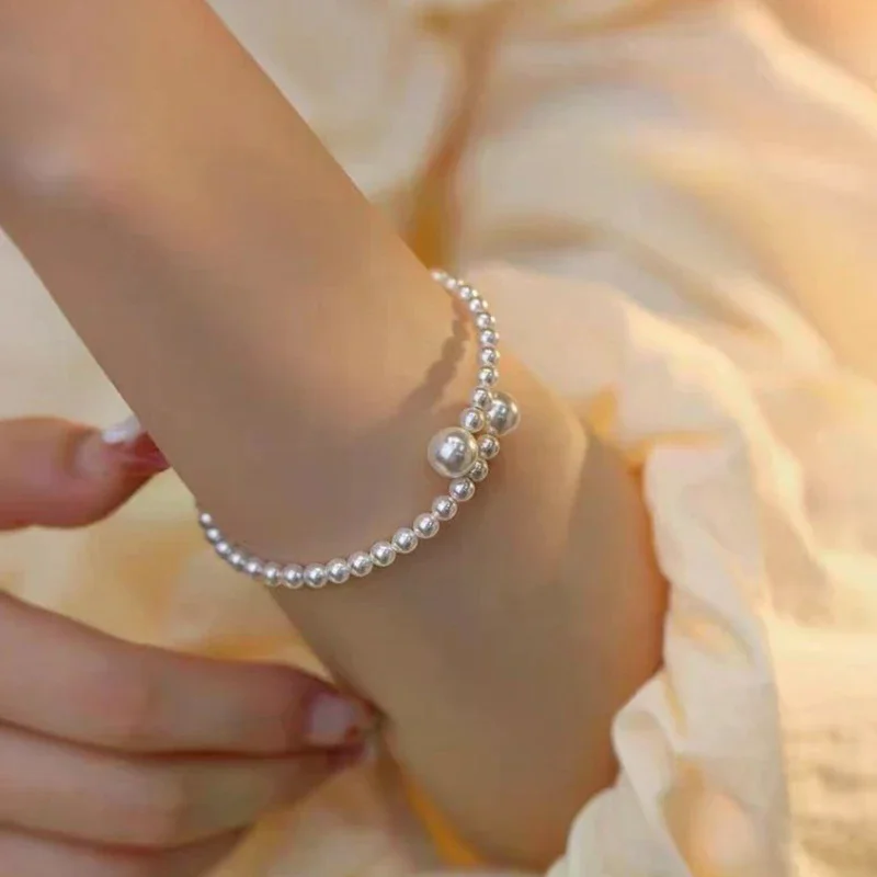Imitation Pearl Bracelet Stretchable Pearl Bracelet Pearl Bracelet for Women Bridal Jewelry Gift