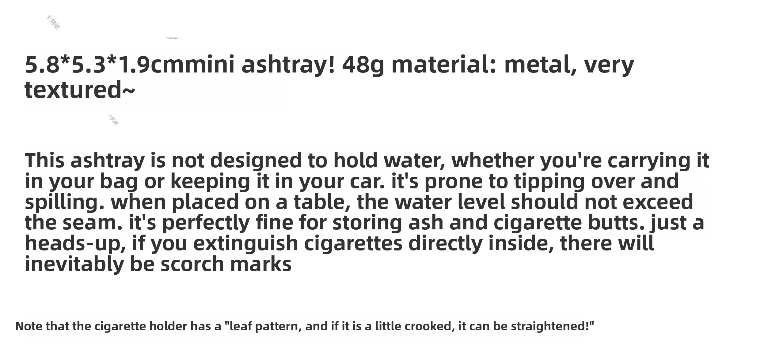 Metal stainless steel outdoor pocket car ashtray female small portable gray box