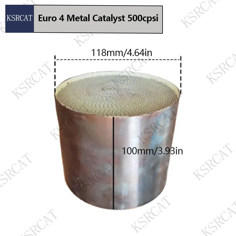 Honeycomb Catalyst Metal Euro 4 118*100MM 500CPSI Catalytic Converter Suitable FOR Exhaust Gas Treatment Of Cars