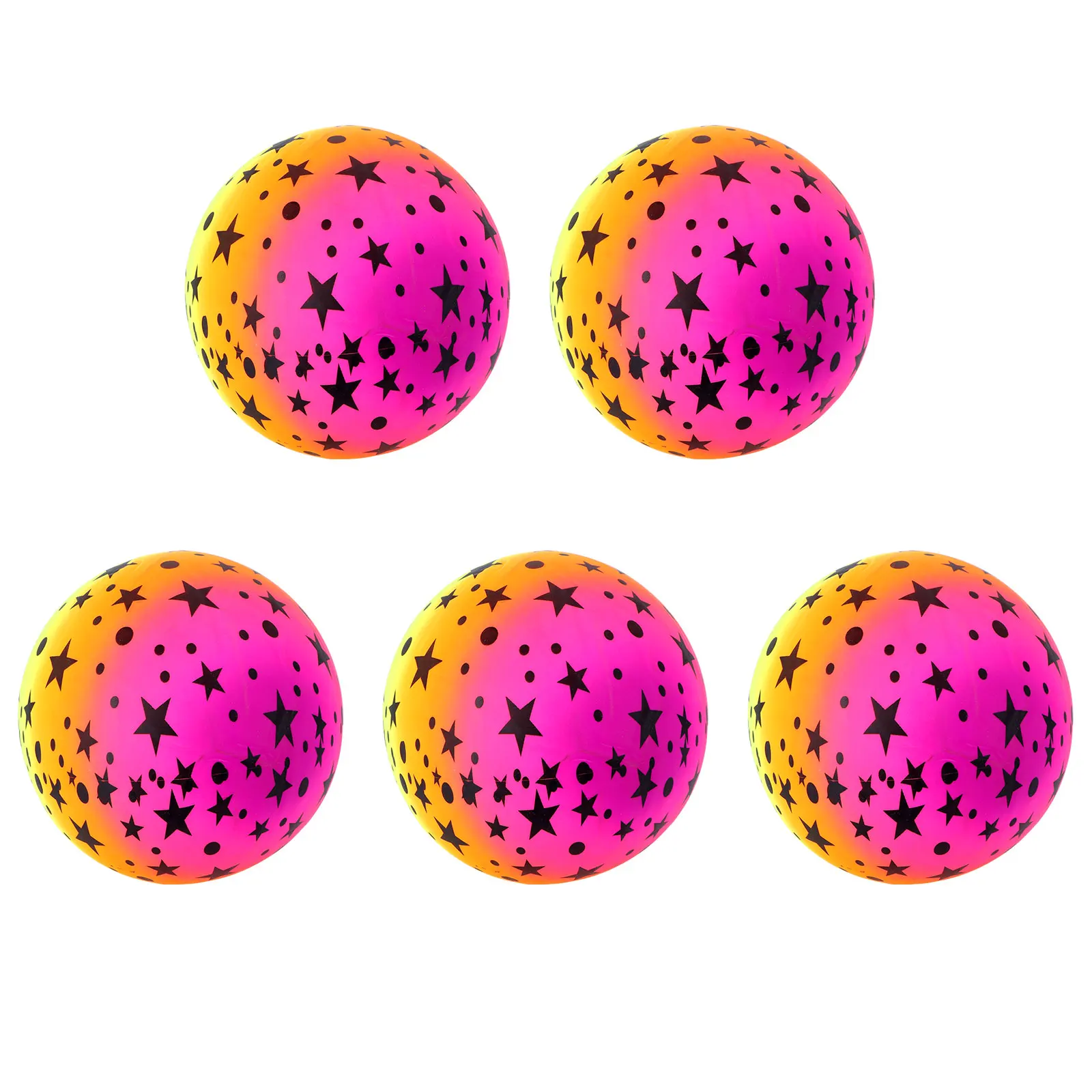 5 pçs bola gradiente salto elástico flaping kickball handebol praia crianças piscina brinquedos ao ar livre cor brilhante