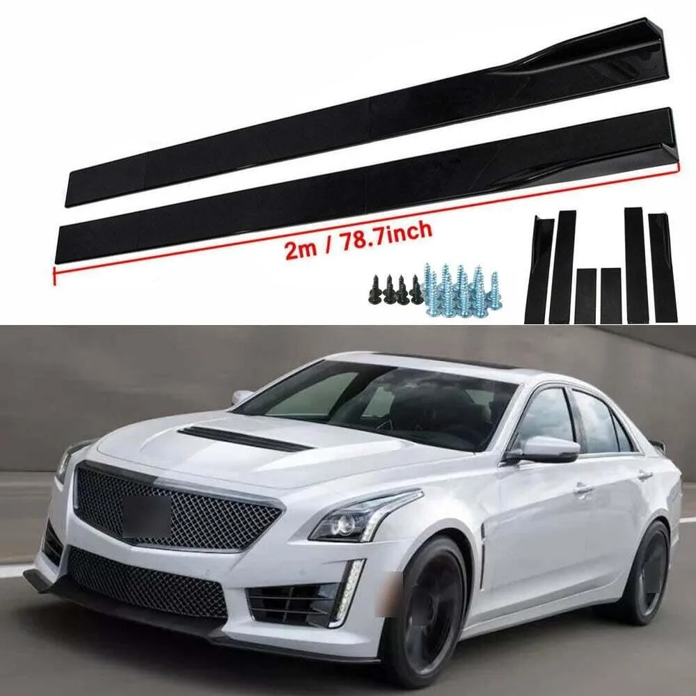 

For Honda Civic Hatchback Sedan 2017-2021 Glossy Side Skirts Extension Splitter United States