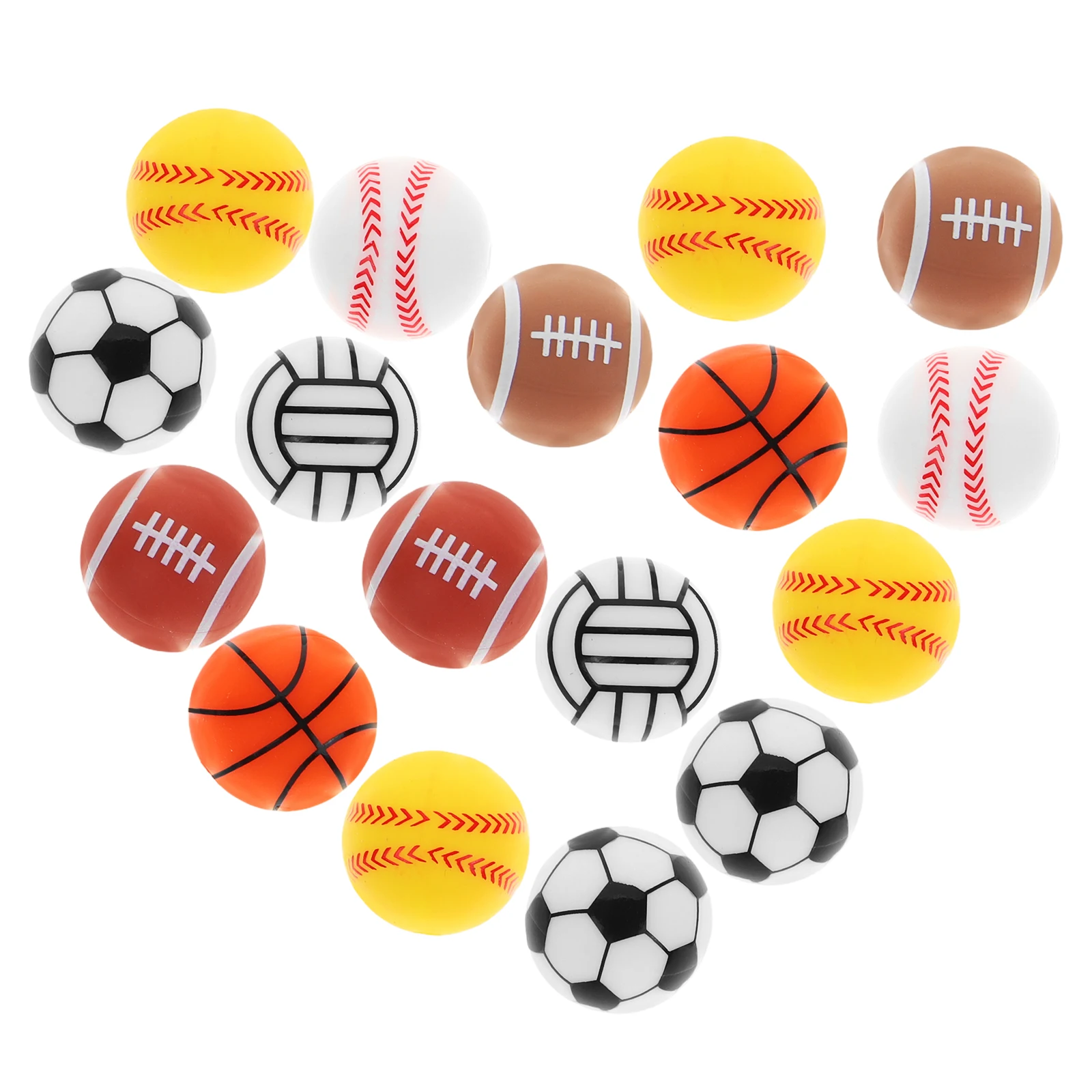 

35pcs Silicone Accessories Durable Round Beads For Bracelet Making Diy Crafts Keychain Chain Pacifier Chewing Bulk Loose Bead