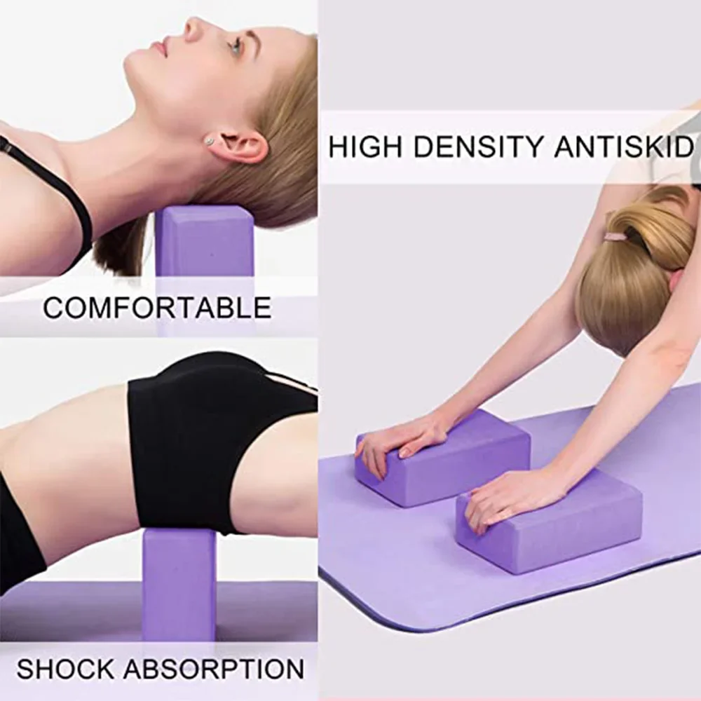 EVA Gym Yoga Blocks Foam Brick for Fitness Training Props Yoga Bolster Pillow Cushion Stretching Exercise BodyBuilding Equipment