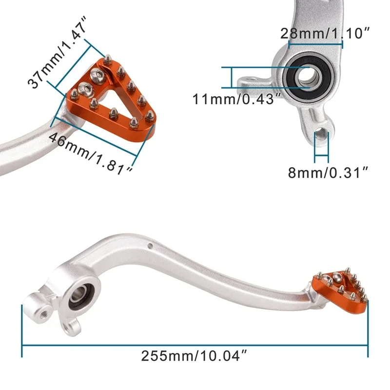 Motorrad-Bremshebel, Bremspedalhebel für KEWS K16 Hengjian luftgekühlte/NC Offroad-Motorräder