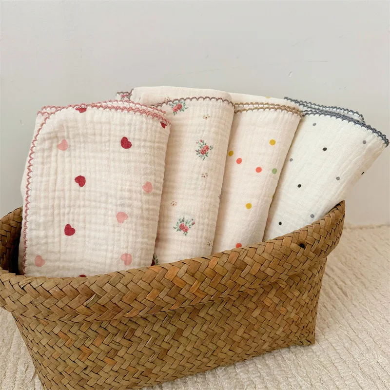 

Muslin Baby Swaddle Wrap Floral Infant Receiving Blanket Bedding Crib Quilt Baby Stuff Newborn Baby Blanket For Boys Girls