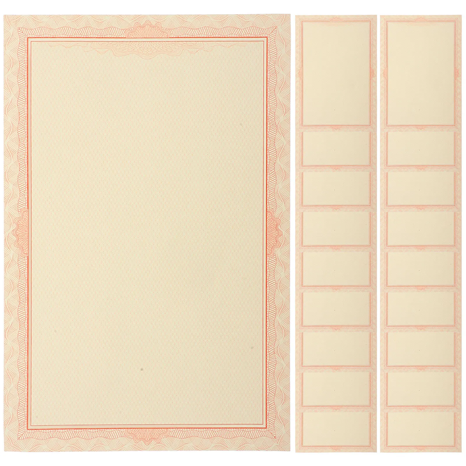 Papel de certificado A4, páginas interiores en blanco para premios de diploma, certificados escolares, archivo imprimible, cartulina, 20 piezas
