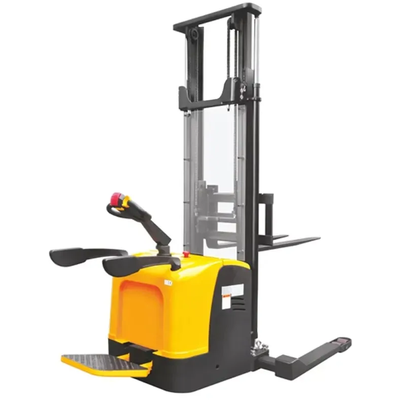 Standing New Forklift 1.5 Tons 1.6m-4.5m Portable Mini Hydraulic Three-Masted Pallet Electric Stacker