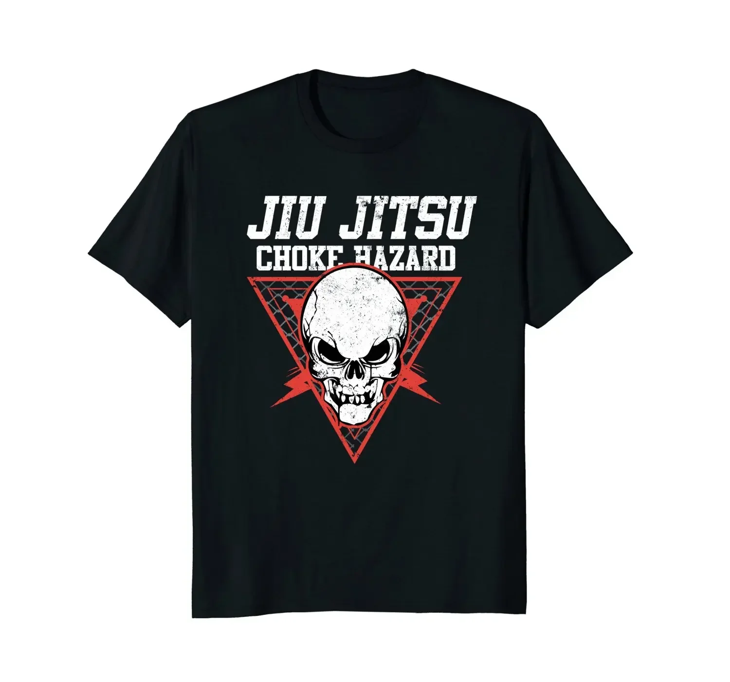 Short Sleeve Cool Casual Jujitsu Tshirt Funny Skull Choking Hazard Work Out Tee O-Neck T Shirt Men