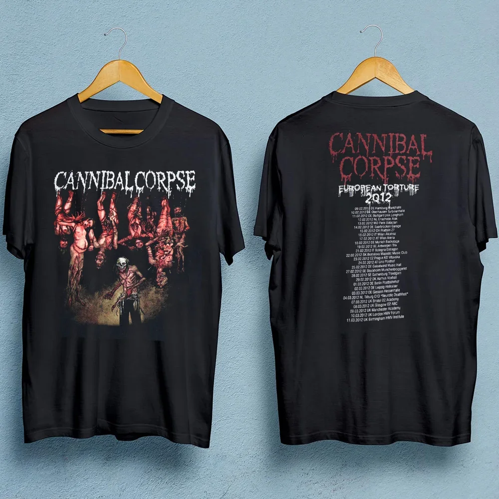 Cannibal Corpse Tour Double-Sided T-Shirt Black Short Sleeve All Sizes Ta3794