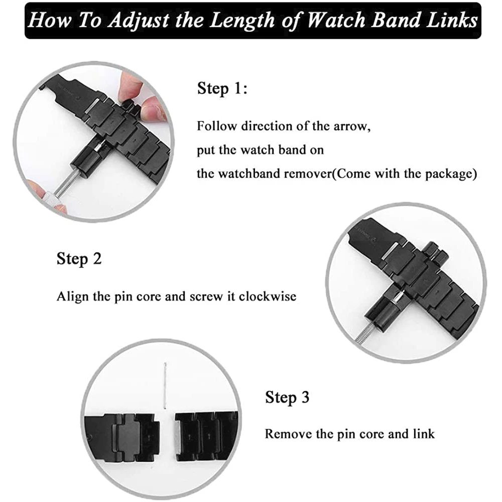 22mm Titanium Metal Strap For Samsung Galaxy Watch/Huawei Watch 3 GT2 46mm Stainless Steel Wristband Correa for Amazfit GTR 47mm