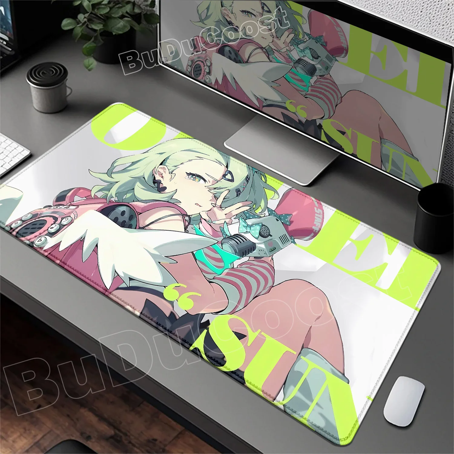 Cute ZZZ Aria Chinatsu Mousepad Angels of Delusion Anime Girl Zenless Zone Zero Mouse Pad Desk Mat XXL 900x400 Game Keyboard Mat