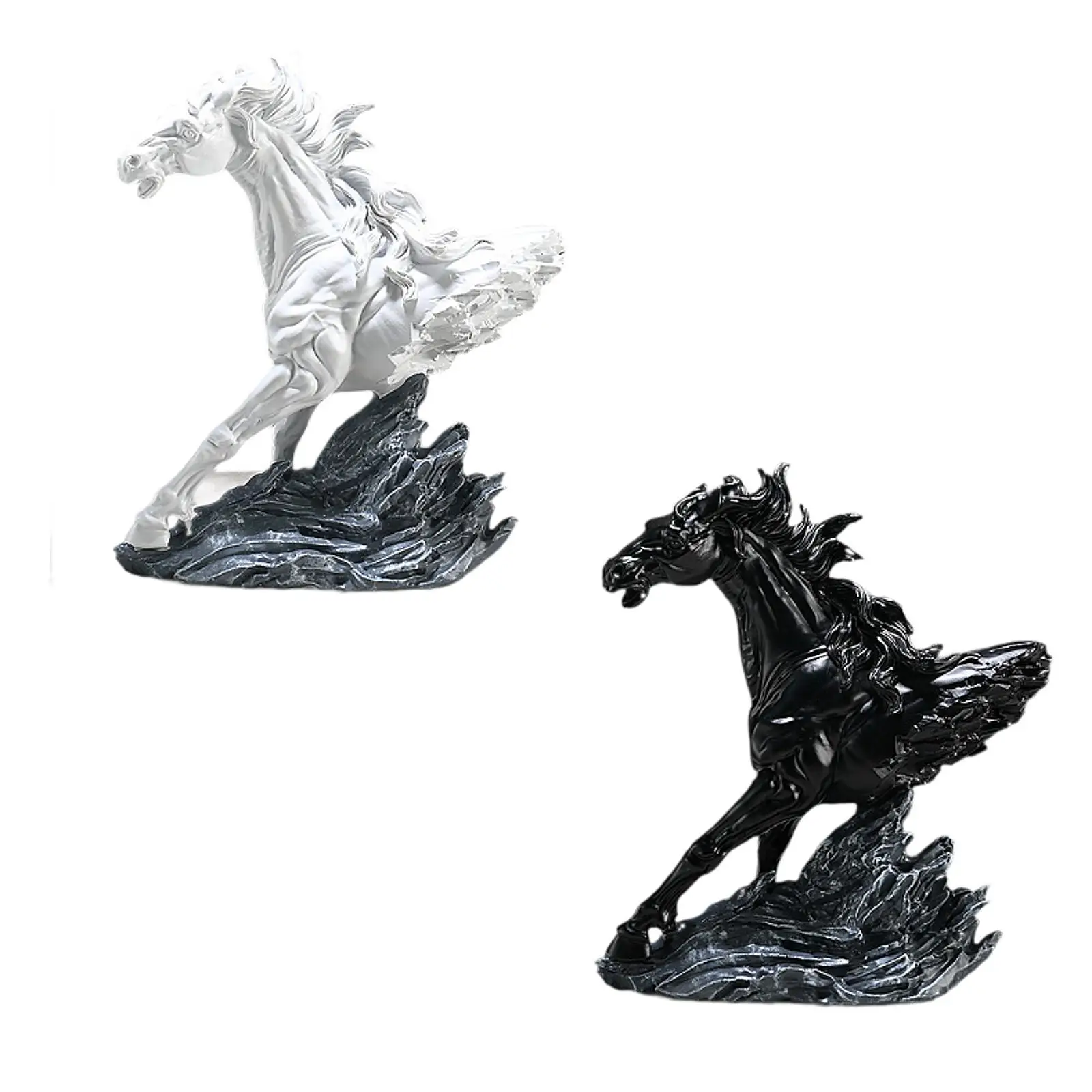 Horse Running Statue Successful Desktop for Living Room Businesses Decor