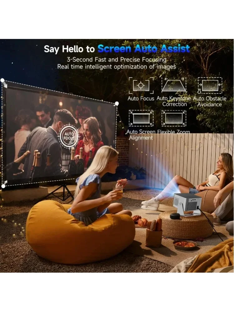 Magcubic HY350GT 900 ANSI Projektor mit Google TV 1080p Native Projektor Autofokus Tragbarer Beamer Android Heimkino