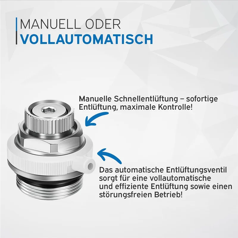 ABFY-Fully Automatic Air Vent Auto Cut-Off Self Bleeding Radiator Valve 1/2Inch For Heating Systems
