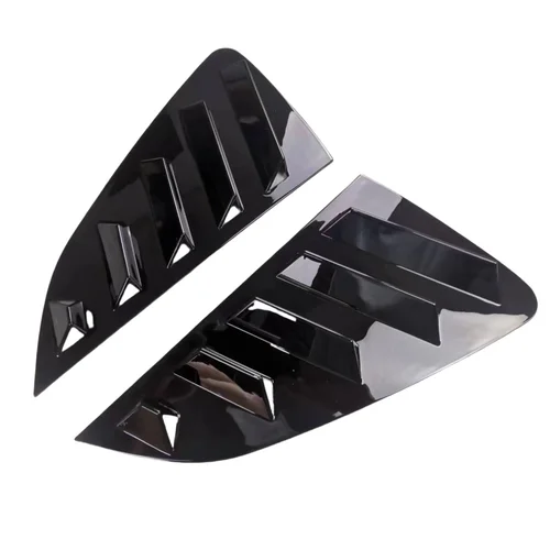 Imagen 2 del producto Para VW Polo Mk6 GTI TGI TSI MPI 2017-2023 cubierta de obturador de ventana trasera de coche embellecedor de ventana triangular trasera kits de carrocería de alerón