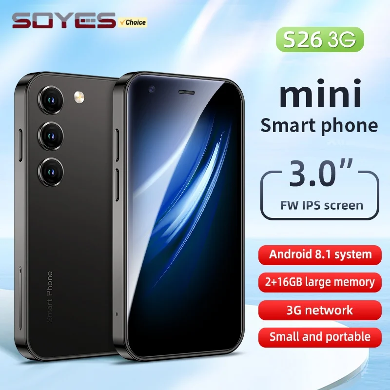 SOYES S26 3G Smartphone 3.0inches MTK IPS 2GB RAM 16GB ROM 2MP Dual SIM WCDMA Android Mini Card CellPhone