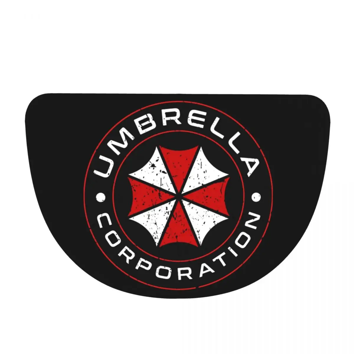 Movie Game Corporation Umbrellas Soft Flannel Half Round Doormat Non Slip Bathroom Mat Absorbent Floor Carpet for Home Bedroom