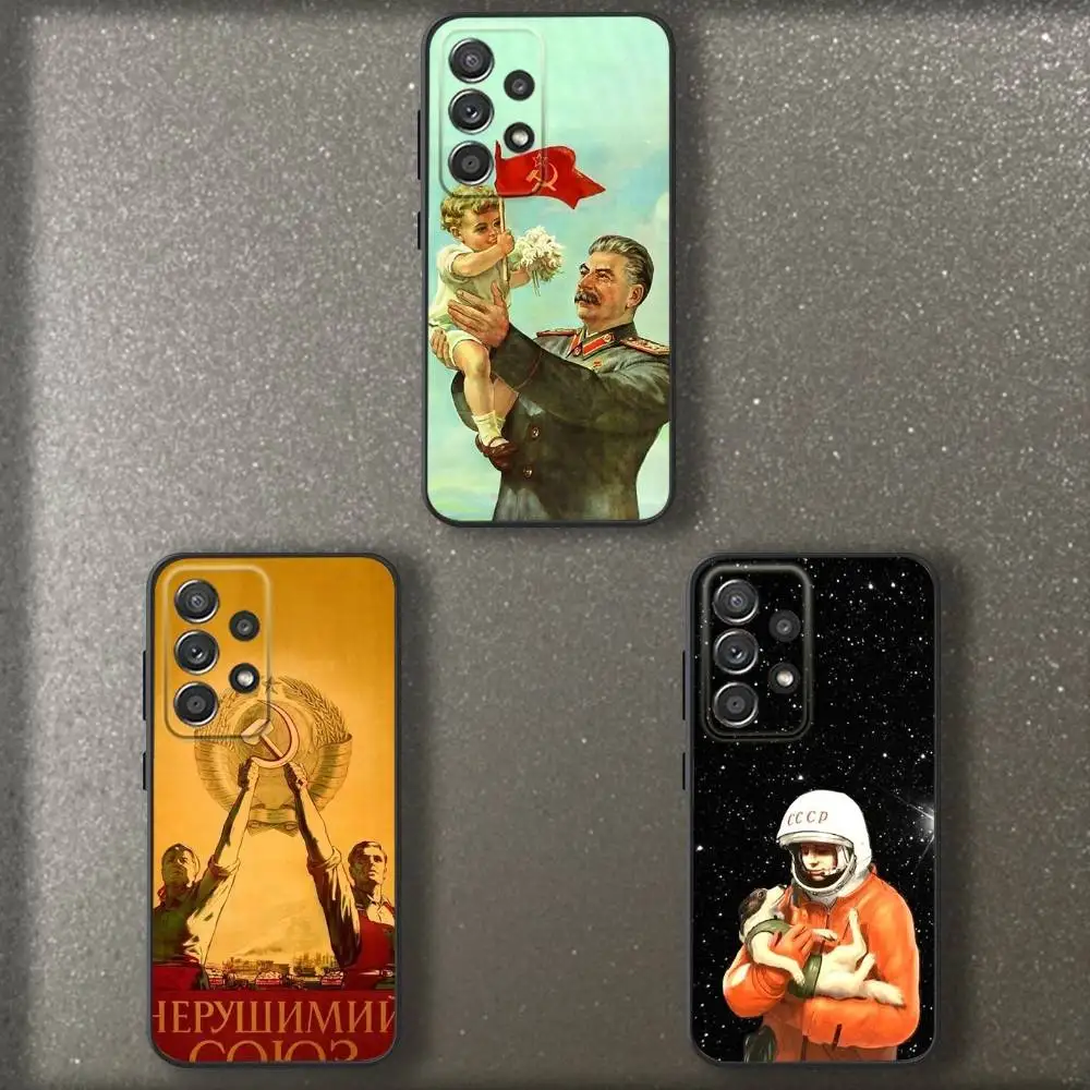 

Russians U-USSR CCCPS Phone Case For Samsung S 25,24,23,22,30,21,10,9,Ultra,Plus,Lite,FE,4,5 G Soft Black Case