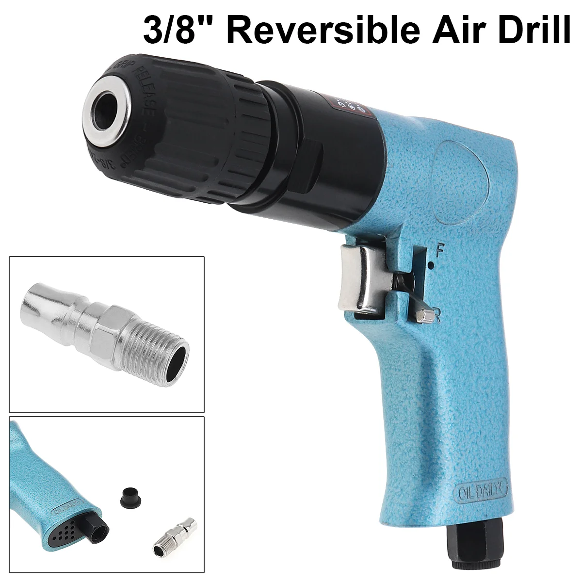 TORO TR-5100 3/8 "1800rpm trapano pneumatico a pistola a batteria ad alta velocità trapano pneumatico reversibile Super Duty per perforazione di fori