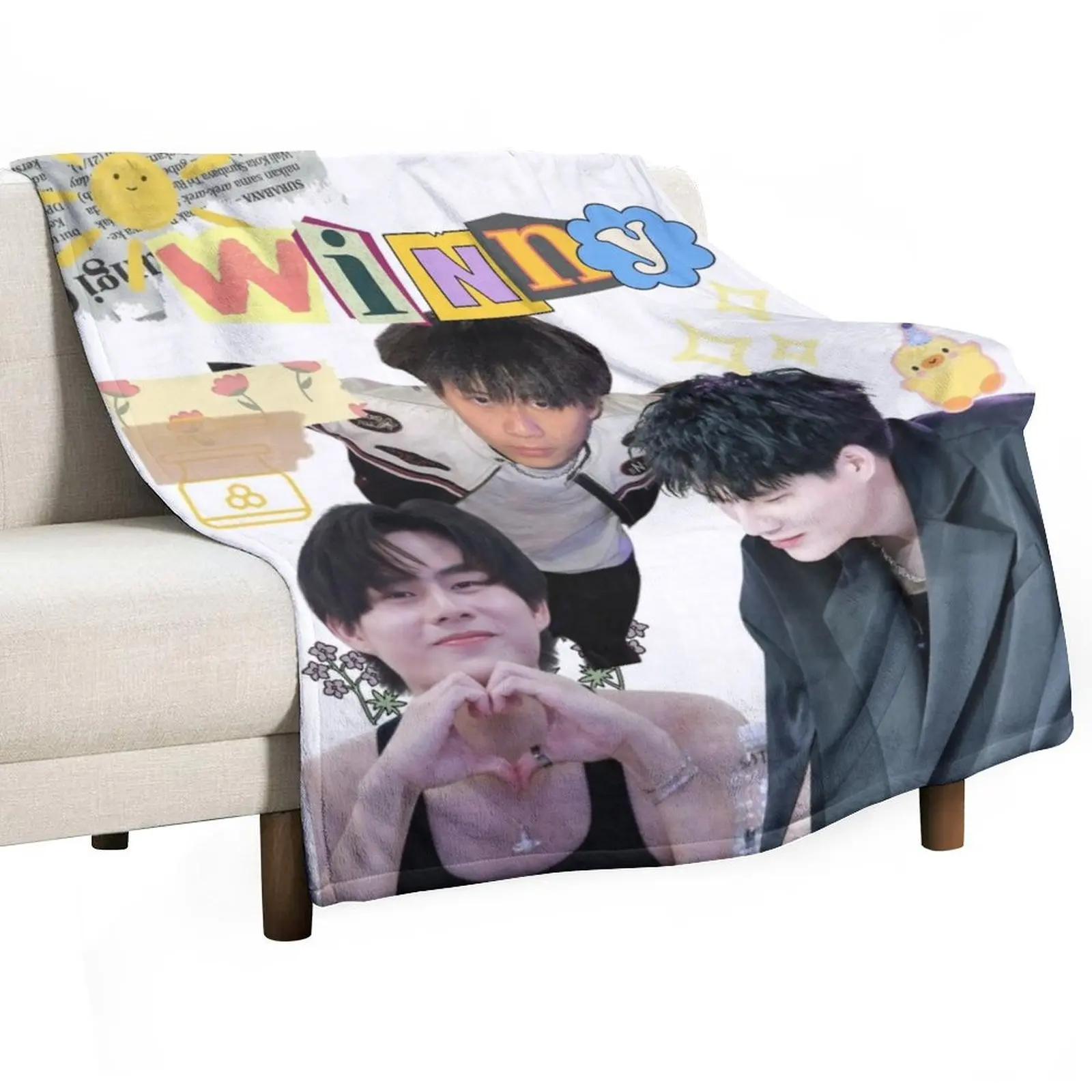 Winny Bl Thai actor Throw Blanket cosplay anime Furry christmas gifts Soft Beds For Baby Soft Plaid Blankets