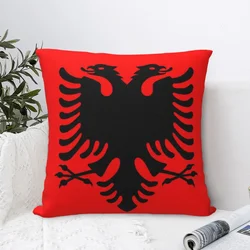 Albanian Flag Pillow Cover Red Cushion Cover Custom Pillow Case Funny Pillowcases For Sofa Home Decorative