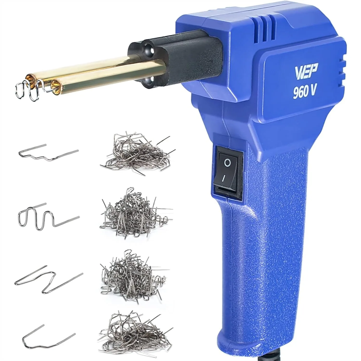 

Plastic Welder Kit 110V with LED Lights, 200 Hot Staples and Pliers for Car Bumper Repair, Automotive Tool
