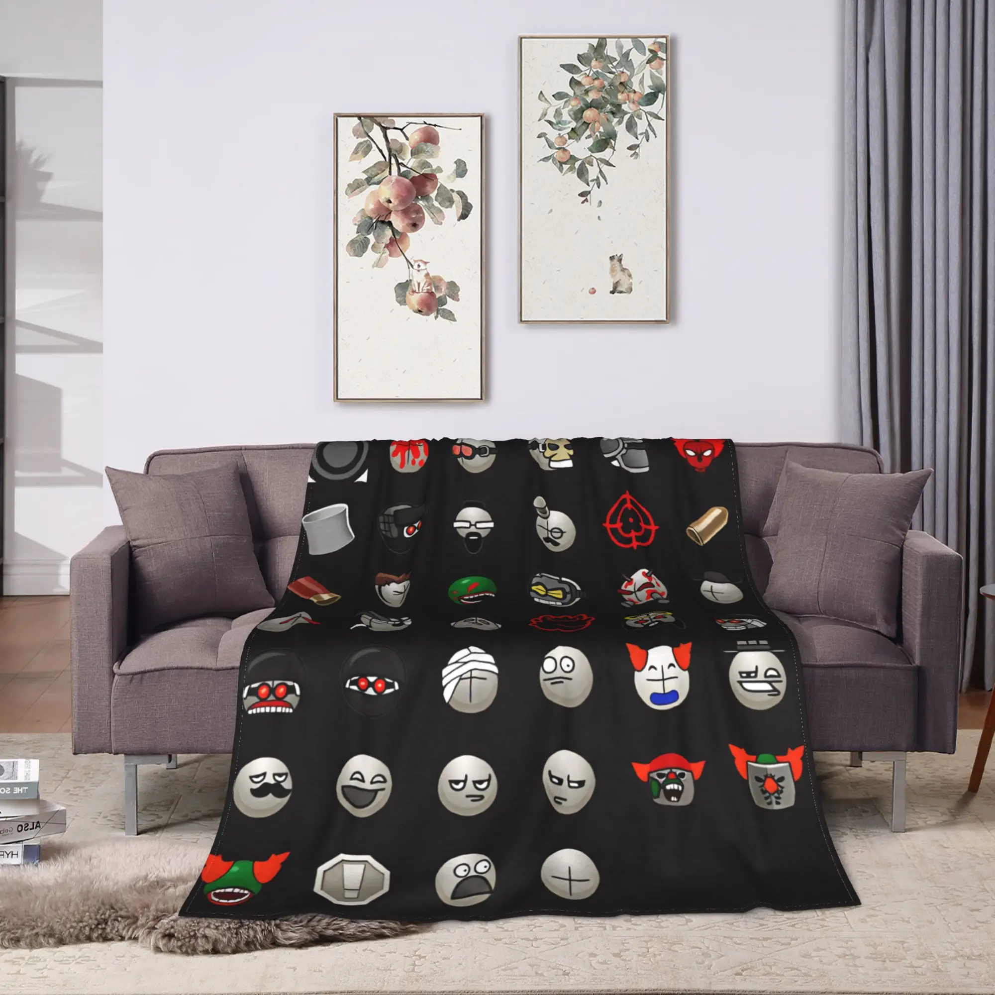 MADNESS COMBAT Anime Blanket  Soft Warm Comfortable Plush Bedding Throws For Kids Home Decor Flannel Bedspread Bed Cover