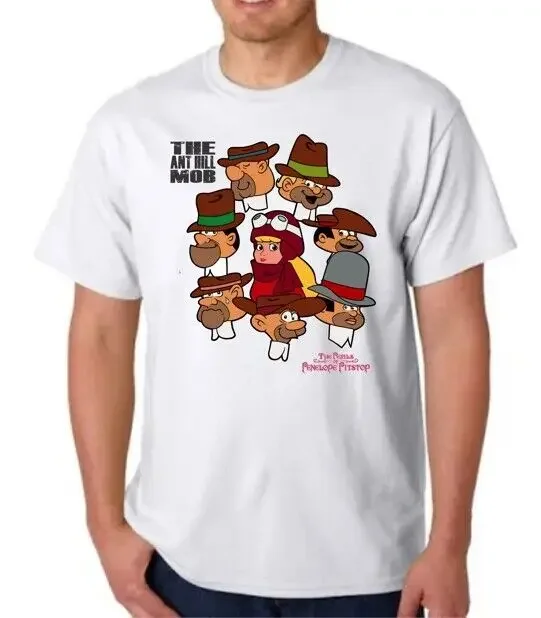 THE ANT HILL MOB AND PENELOPE PITSTOP T SHIRT CARTOON HANNA BARBERA